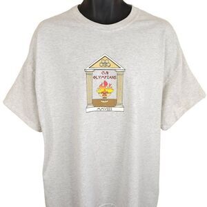 Vintage Boy Scouts T Shirt Mens Size 2XL Gray Y2K Cub Olympians Olympics